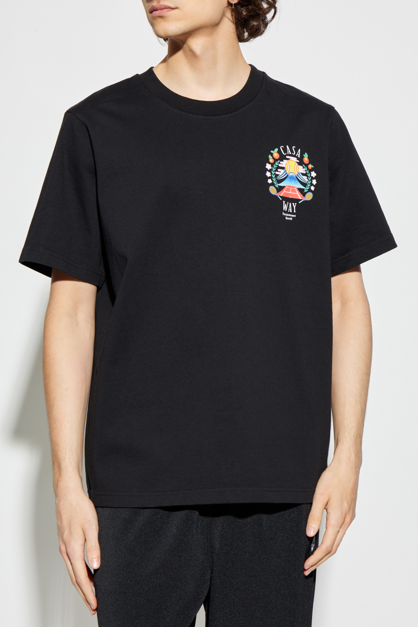 Tシャツ・カットソー CASABLANCA Men T-shirt Black MPF25JTS044 05 T-shirt CASABLANCA men - divincenzoboutique.com